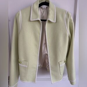 Worth New York Light Green and White Blazer Size 8